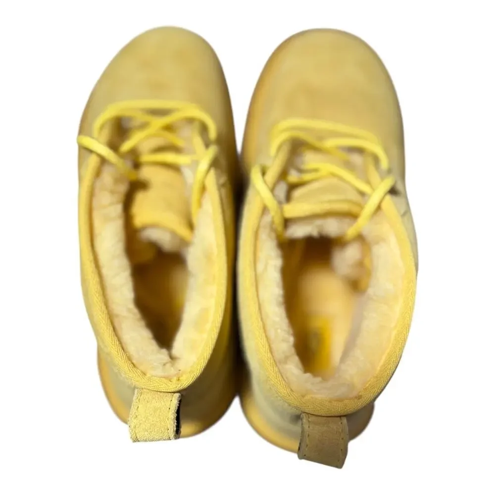 UGG NEUMEL SUEDE SHEARLING WOOL BOOTS CORN YELLOW NWOT M 10 W‎ 11
